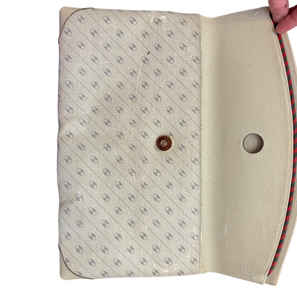 Gucci authentic vintage monogram clutch bag canvas leather - Picture 5 of 14